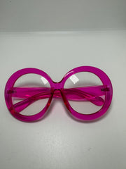 Pink Clear Glasses