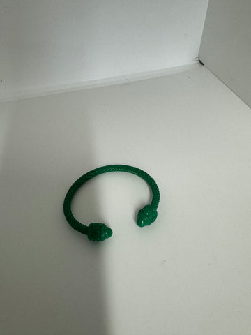 Green Classic Cable Bracelet